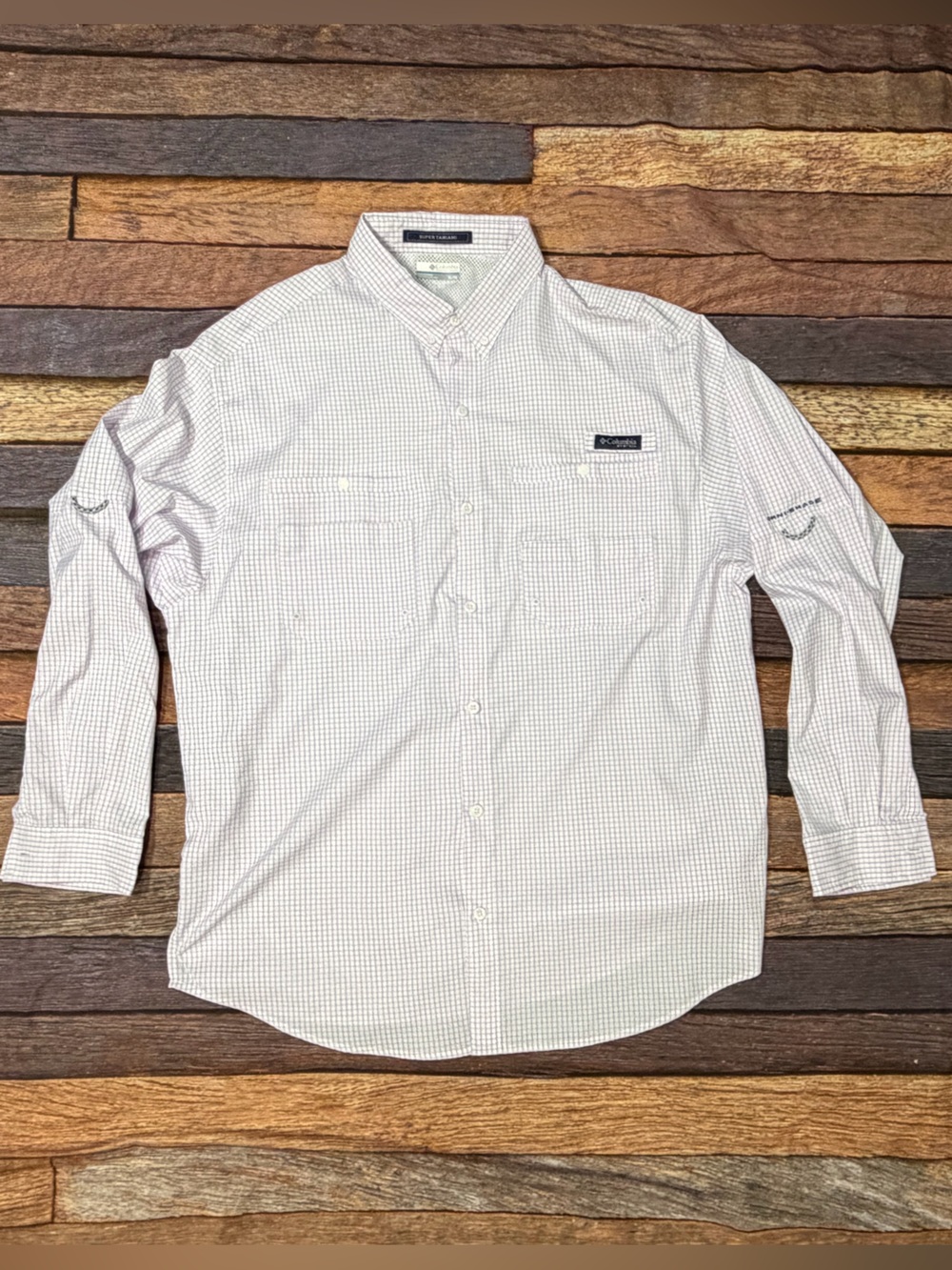 Columbia PFG Fishing Camping Long Sleeve Men's Button Down Shirt